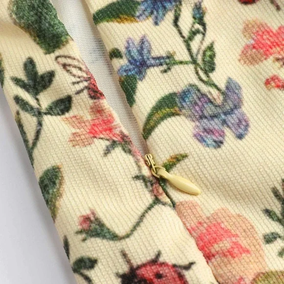 CIDER NWT CORDUROY FLORAL WIDE LEG OVERALLS 1X - Picture 5 of 7